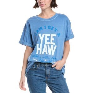 Girl Dangerous Womens  Can I Get A Yeehaw T-Shirt, Blue